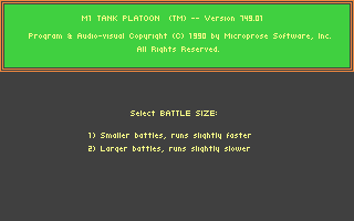 M1 Tank Platoon screenshot 2 for Atari ST